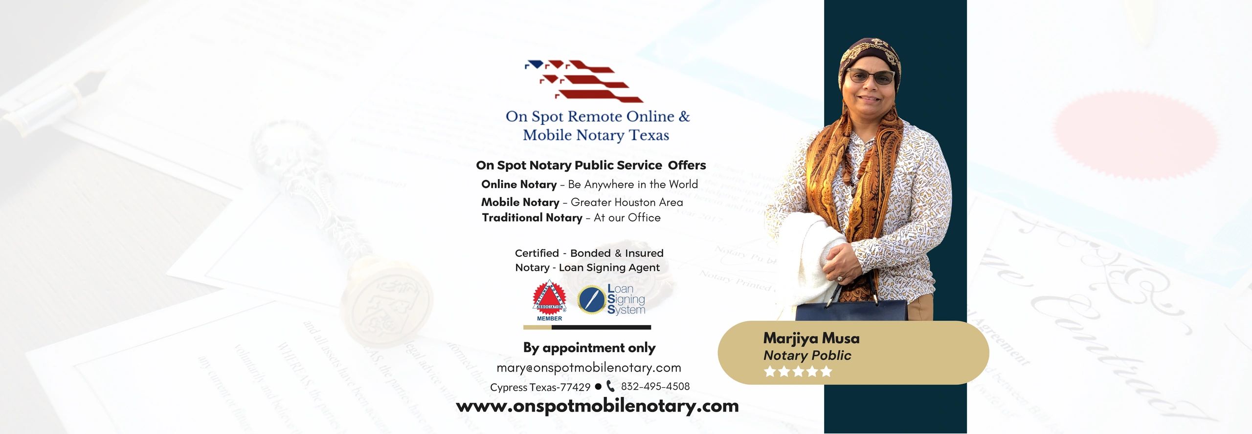 Notarized, Notary Public, Loan Signing Agent On Spot Mobile Notary
